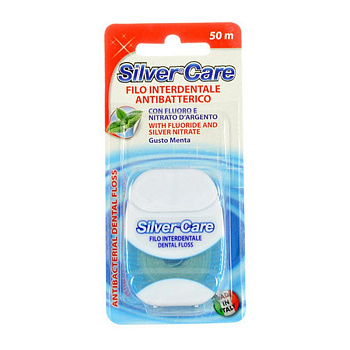 Флоссы Silver Care №1102 Сереб. защита со вкусом мяты 50 м_