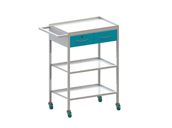 Столик СПА (900*600*400) с 2-я ящиками, столеш. и полки-нерж. / Виталия