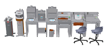 Литейная лаборатория для больших объемов литья с центробежной литейкой (с мебелью, без гипсов. лаб.)