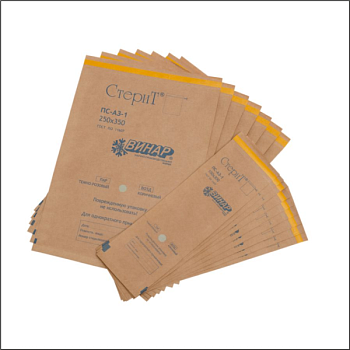 Пакеты для стерилизации Крафт самозаклеивающиеся коричневые СтериТ 200х300мм (100шт) / Винар
