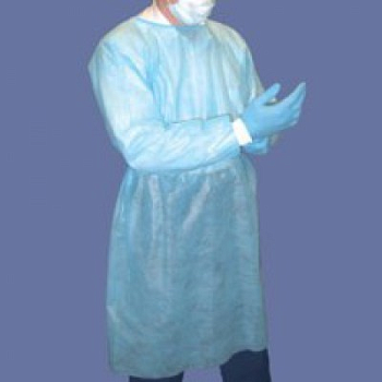 Халат стерильный хирургический одноразовый, рукав-манжета, 140см (р. 50-52) пл-35 / Здравмедтех