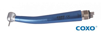 Наконечник турбинный CX207C1-4SP стандартная головка, зажим кнопочный, синий / COXO