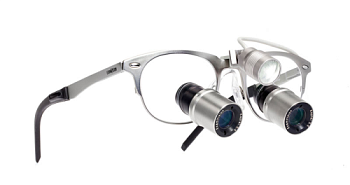 !!!лупы бинокулярные ExamVision без покрытия в оправе Icon с осветителем