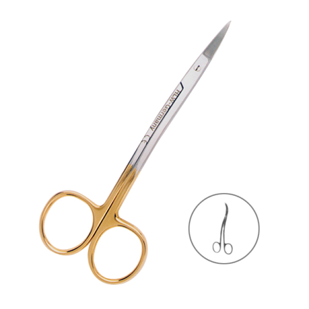 НОЖНИЦЫ хирург,двойной изгиб, карбид-вольфрамовые вставки, La Grange TC 19-7TC  HLW Германия