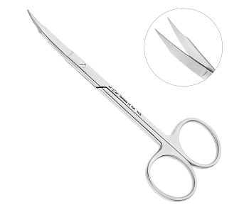 Ножницы хирургические изогнутые Goldmann-Fox 12,5см 19-6* / HLW Германия