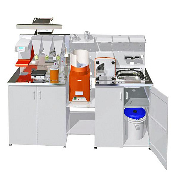 Гипсовочная лаборатория с мокрым триммером и мебелью