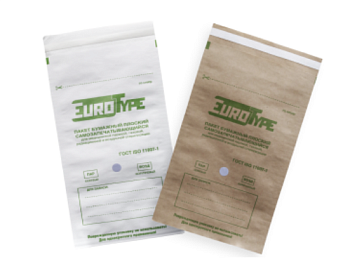 Пакеты для стерилизации самоклеющиеся белый 150х250мм (100шт) / EuroType