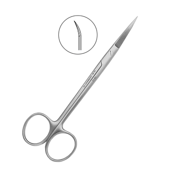 Ножницы хирургические изогнутые Joseph 14см 19-12* / HLW Германия