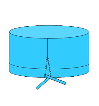 Шапочка (колпак) нестерильная одноразовая с подворотом плотность-42 (10шт) / Барьер