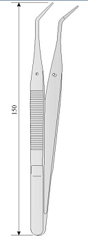 Пинцет изогнутый ПСи 150*0,8 / Можайск