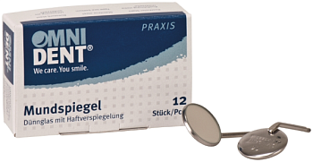 Зеркало стоматологическое без увеличения №4 (22мм) 12шт / OMNI DENT