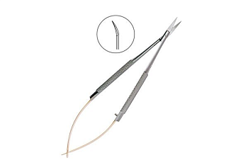 Ножницы хирургические изогнутые Castroviejo Gomel TC 14см 19-28TC* / HLW Германия