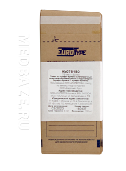 Пакеты для стерилизации Крафт самоклеющиеся коричневый 75х150мм (100шт) / EuroType