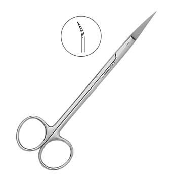 Ножницы хирургические изогнутые Kelly 16см 19-15* / HLW Германия