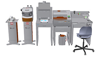 Литейная лаборатория для небольших объемов литья с центробежной литейкой(с мебелью, без гипсов.лаб.)