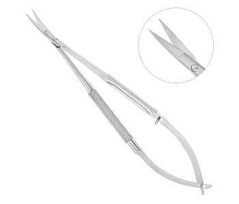 Ножницы хирургические изогнутые Castroviejo Gomel 14см 19-28* / HLW Германия